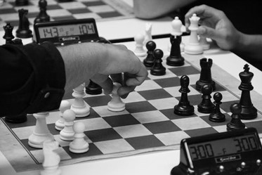 A chess game at a tournament