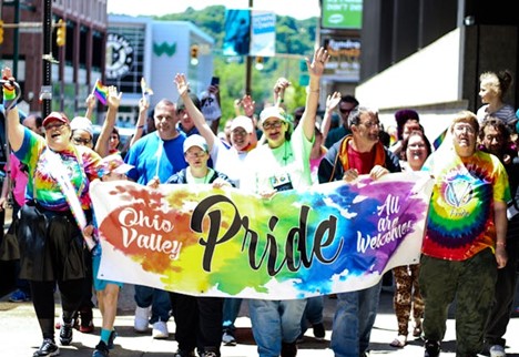 An LGBTQ pride march/parade