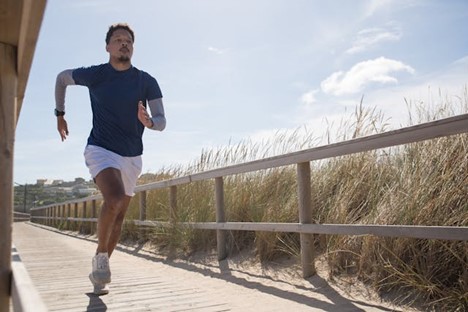 A runner pushing themselves to keep going