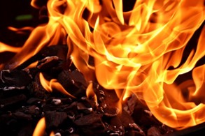 A close up picture of fire