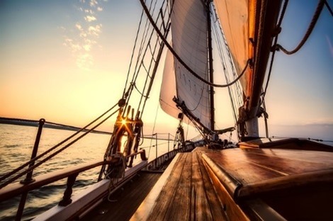 a sailboat out on the sea