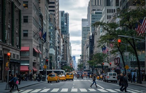 a busy city street