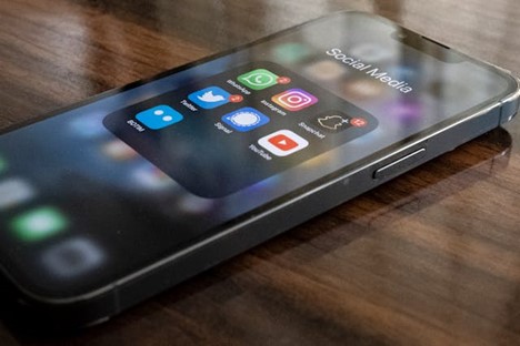 a smartphone with many notifications